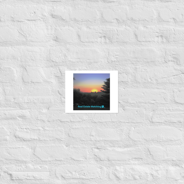 Beautiful Sunset Sinari Photo paper poster with realestatematching with key Logo