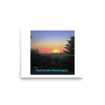 Beautiful Sunset Sinari Photo paper poster with realestatematching24 without key Logo