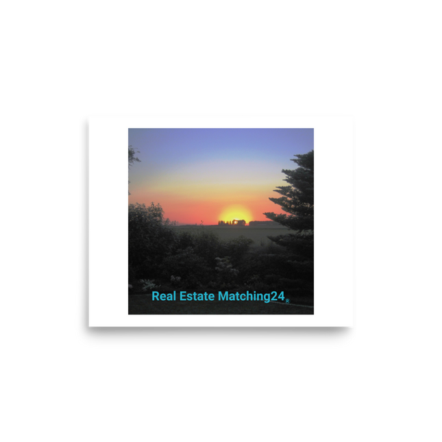 Beautiful Sunset Sinari Photo paper poster with realestatematching24 without key Logo