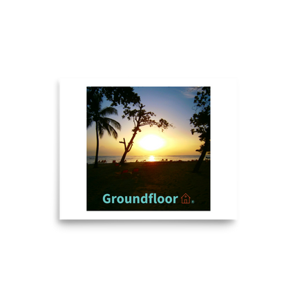 Beautiful Sea View Photo paper poster with Groundfloor with House Logo