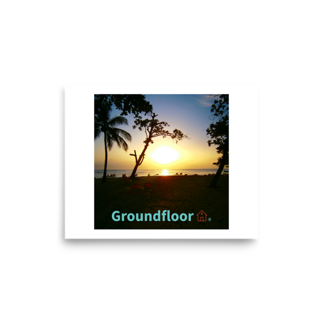 Beautiful Sea View Photo paper poster with Groundfloor with House Logo