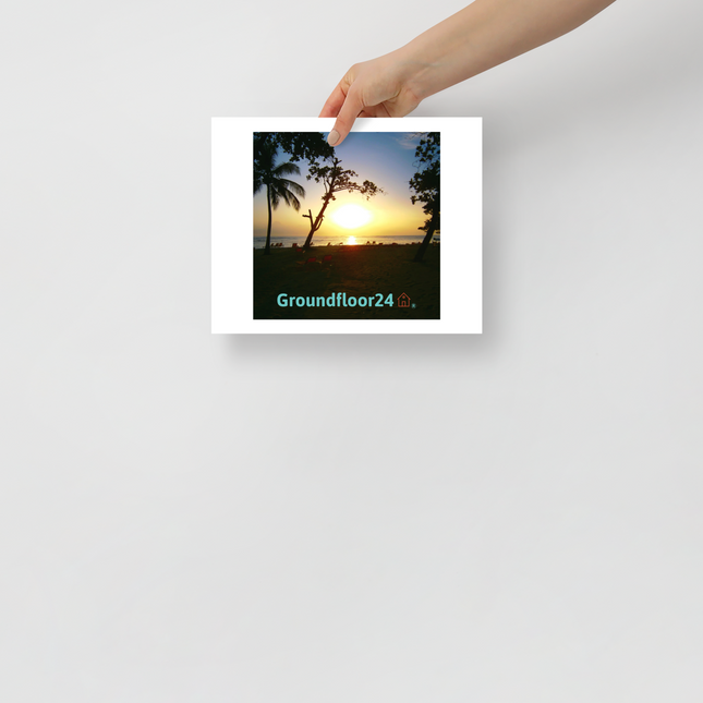 Beautiful Sea View Photo paper poster with Groundfloor24 with House Logo