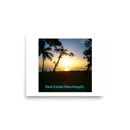 Beautiful Sea View Photo paper poster with realestatematching24 without key Logo