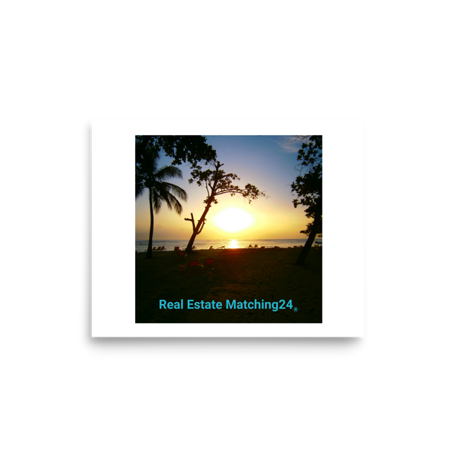 Beautiful Sea View Photo paper poster with realestatematching24 without key Logo