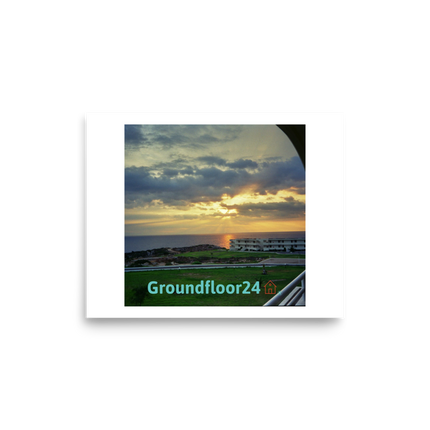 Natural View Photo paper poster with Groundfloor24 with House Logo