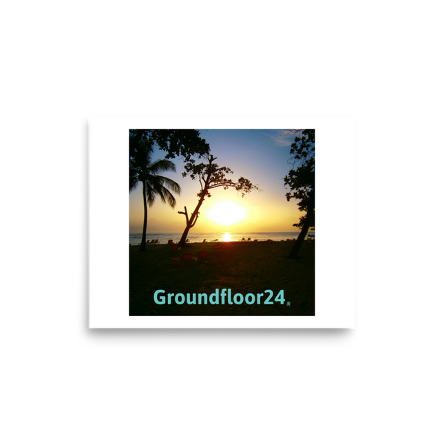 Beautiful Sea View Photo paper poster with Groundfloor24 without House Logo