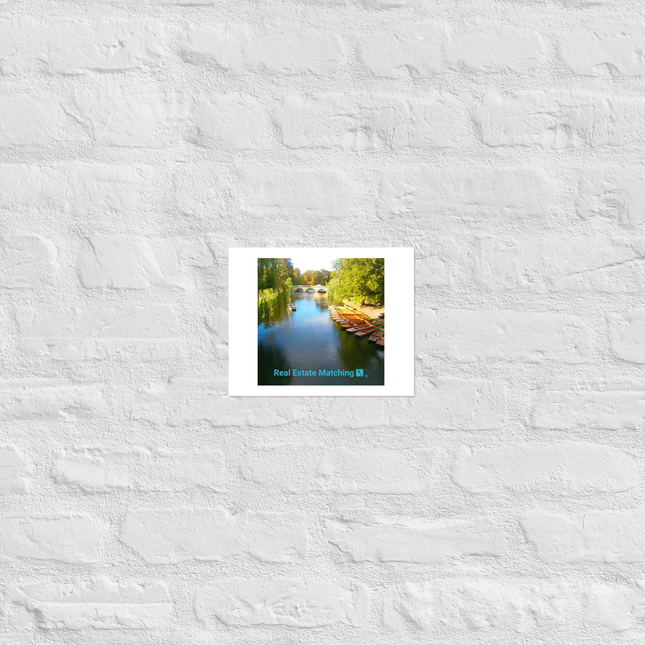 Beautiful Nature Photo paper poster with realestatematching with key Logo