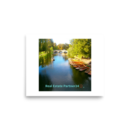 Beautiful Nature Photo paper poster with realestatepartner24 with house Logo