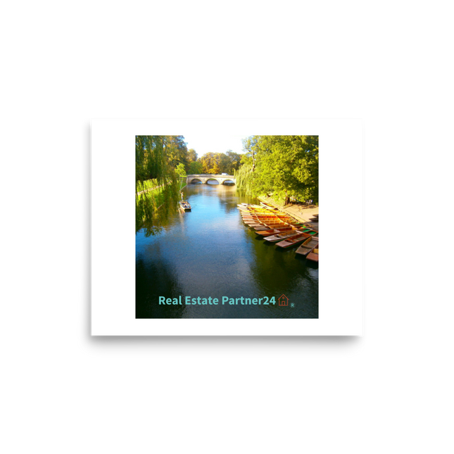 Beautiful Nature Photo paper poster with realestatepartner24 with house Logo