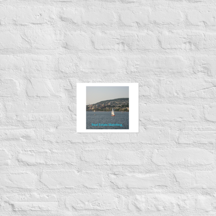 Beautiful River & Hills Sinari Photo paper poster with realestatematching without key Logo