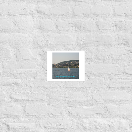 Beautiful River & Hills Sinari Photo paper poster with realestatematching24 with key Logo