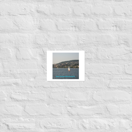 Beautiful River & Hills Sinari Photo paper poster with realestatematching24 without key Logo