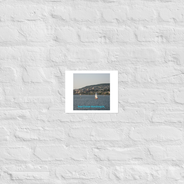 Beautiful River & Hills Sinari Photo paper poster with realestatematching24 without key Logo