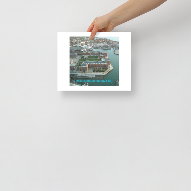 Nice City Photo paper poster with realestatematching24 with key Logo
