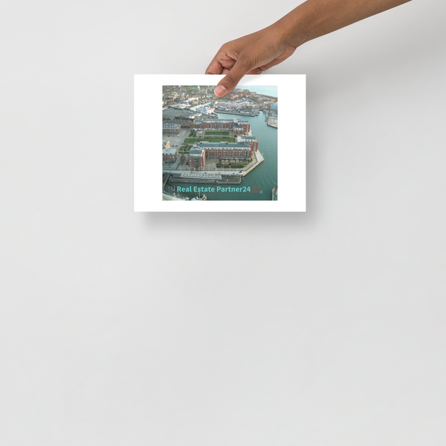 Nice City Photo paper poster with realestatepartner24 with house Logo