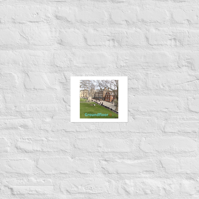 Beautiful Park Photo paper poster with Groundfloor with House Logo