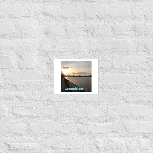 Awesome River View Photo paper poster with Groundfloor with House Logo