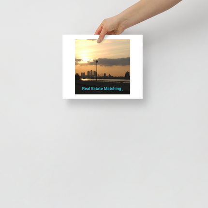 Majestic Sunset Photo paper poster with realestatematching without key Logo