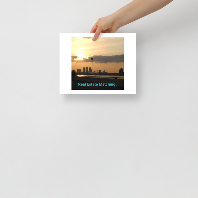 Majestic Sunset Photo paper poster with realestatematching without key Logo