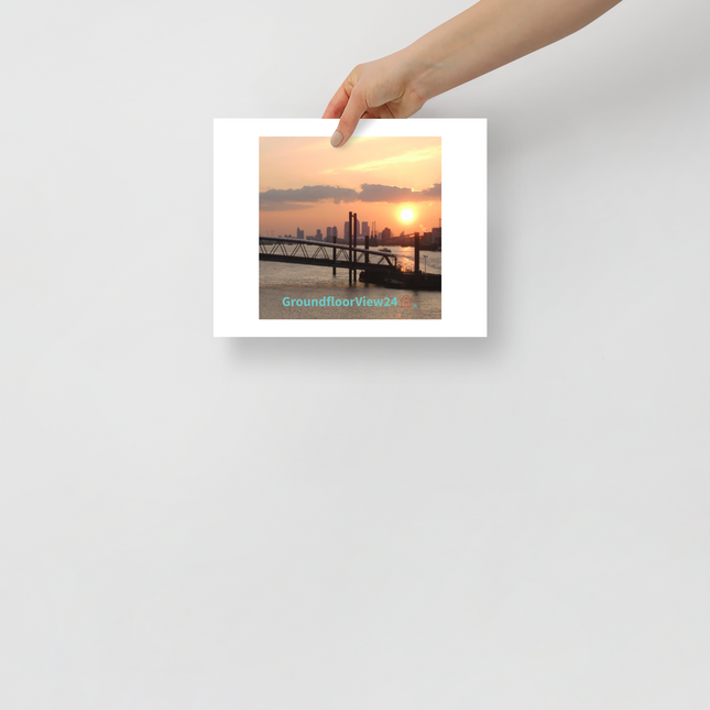 Evening Glow Photo paper poster with realestatematching with key Logo