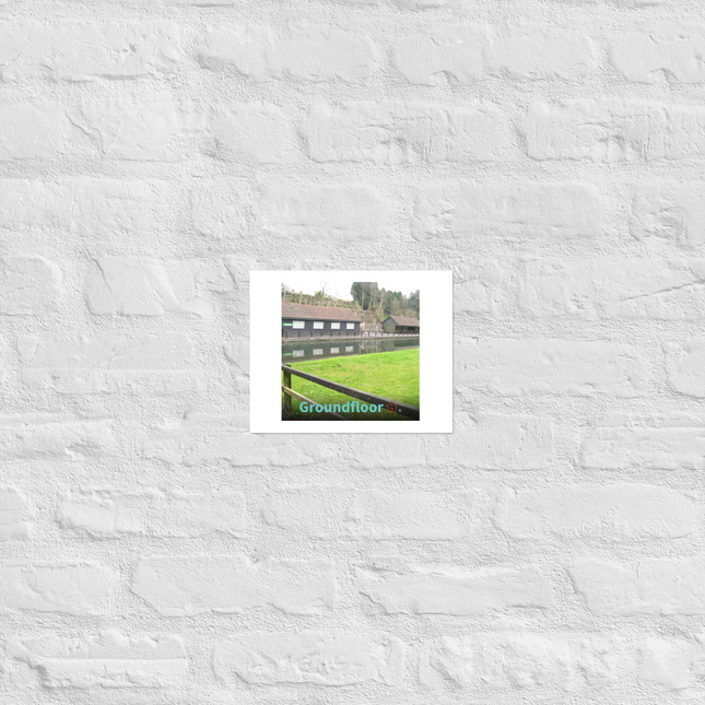 Lakeside Serenity Photo paper poster with Groundfloor with House Logo