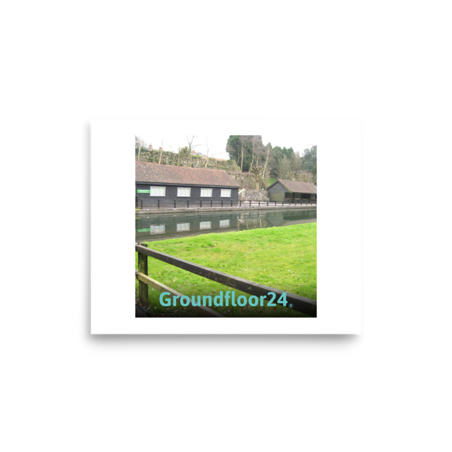 Lakeside Serenity Photo paper poster with Groundfloor24 without House Logo