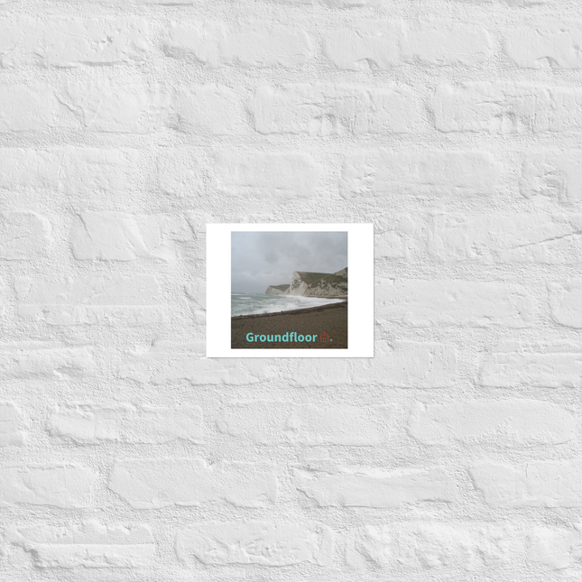 Waves and Sand Photo paper poster with Groundfloor with House Logo