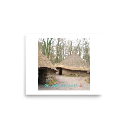 Village Charm Photo paper poster with groundfloorview24 with House Logo