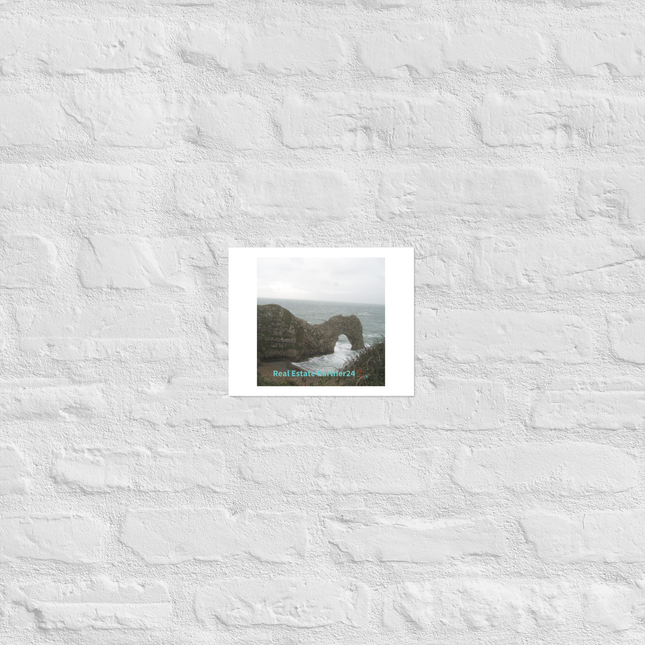 Coastal Escape Photo paper poster with realestatepartner24 with house Logo