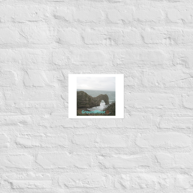 Coastal Escape Photo paper poster with Groundfloor with House Logo