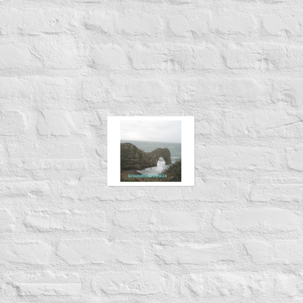 Coastal Escape Photo paper poster with groundfloorview24 with House Logo