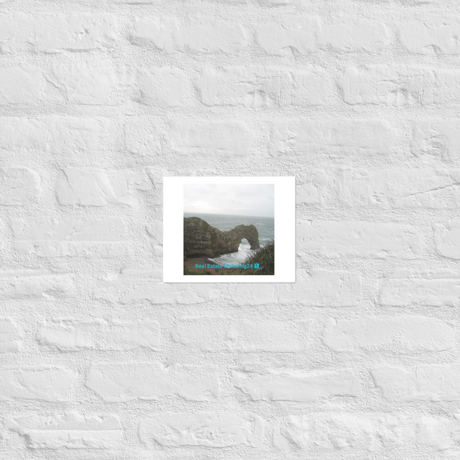 Coastal Escape Photo paper poster with realestatematching24 with key Logo
