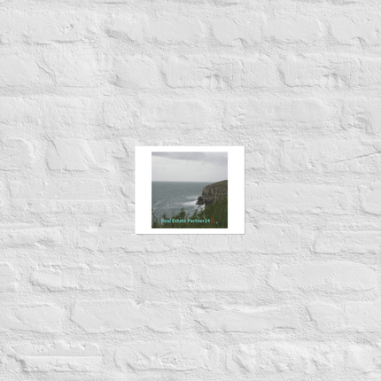 Seaside Serenity Photo paper poster with realestatepartner24 with house Logo
