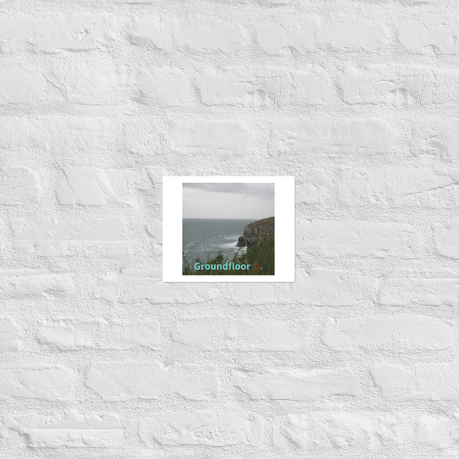 Seaside Serenity Photo paper poster with Groundfloor with House Logo