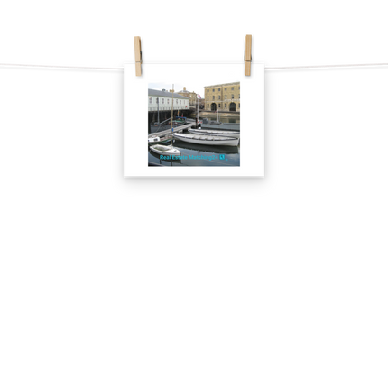 Boat on Water Photo paper poster with realestatematching24 with key Logo