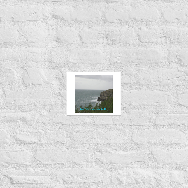 Seaside Serenity Photo paper poster with realestatematching24 with key Logo