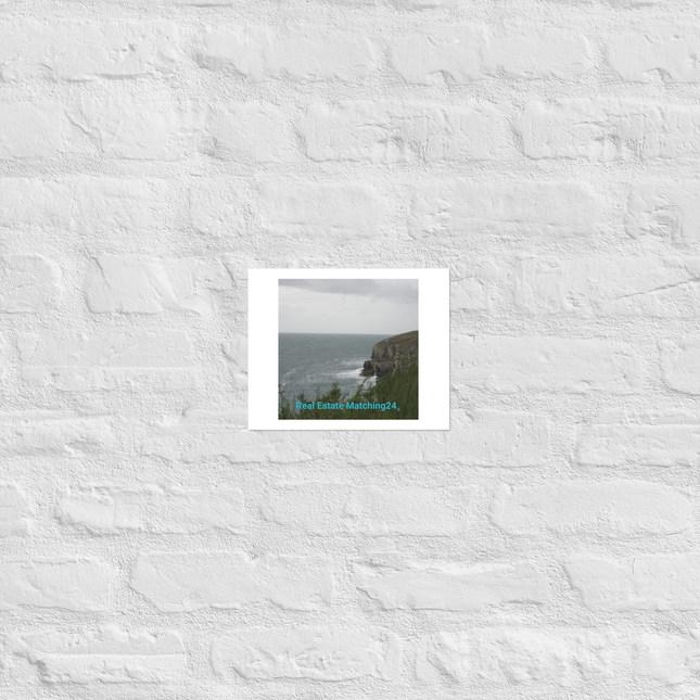 Seaside Serenity Photo paper poster with realestatematching24 without key Logo