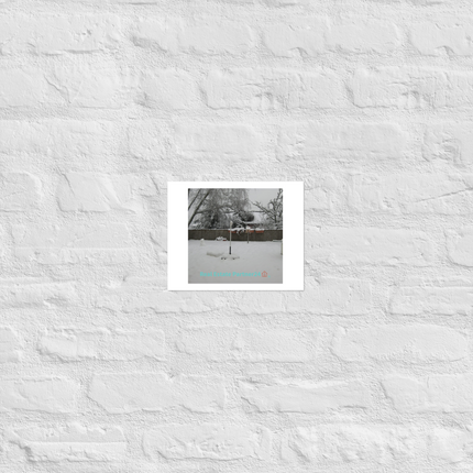 Winter Wonderland Photo paper poster with realestatepartner24 with house Logo