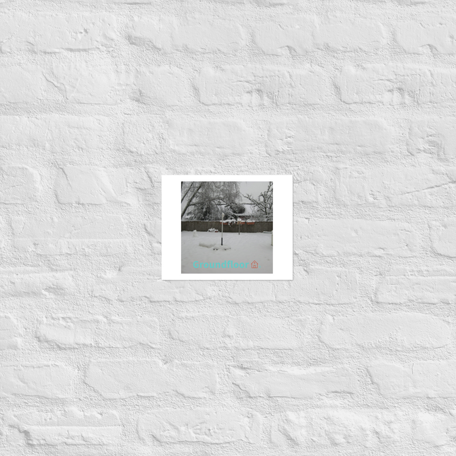 Winter Wonderland Photo paper poster with Groundfloor with House Logo