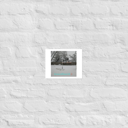 Winter Wonderland Photo paper poster with Groundfloor24 with House Logo