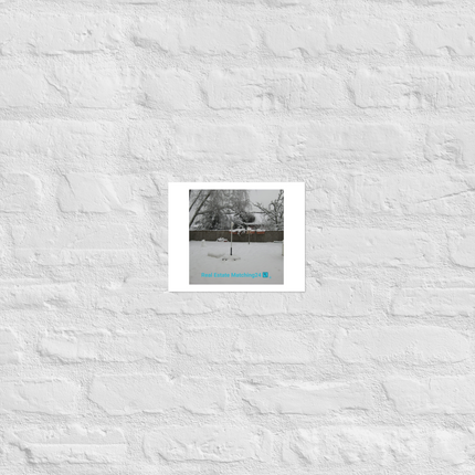 Winter Wonderland Photo paper poster with realestatematching24 with key Logo