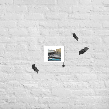 Boat on Water Photo paper poster with realestatematching without key Logo