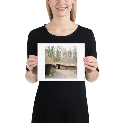 Village Charm Photo paper poster with realestatepartner24 with house Logo