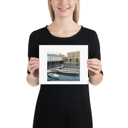 Boat on Water Photo paper poster with realestatematching with key Logo