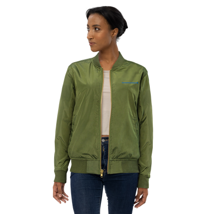 Premium recycled bomber jacket with Real Estate Matching24 Logo