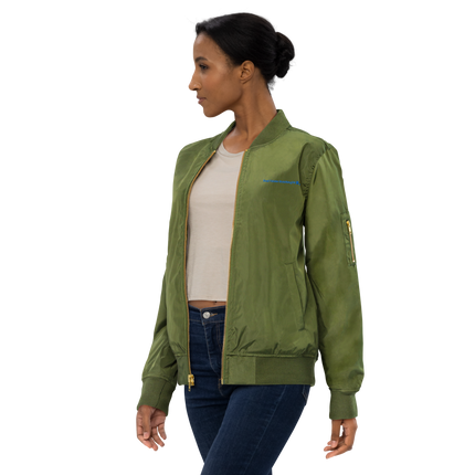 Premium recycled bomber jacket with Real Estate Matching24 Logo