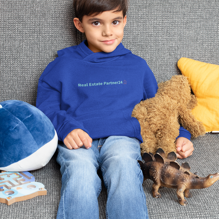 Kids eco hoodie with Real Estate Partner24 Logo