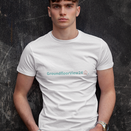 Men's premium cotton t-shirt Groundfloorview24 with House