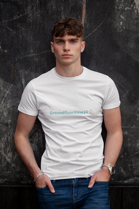 Men's premium cotton t-shirt Groundfloorview24 with House