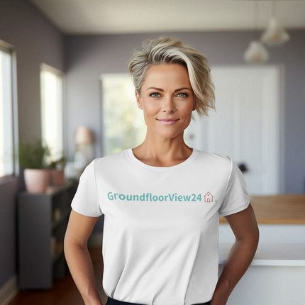 Women's fitted eco tee Groundfloorview24 with House